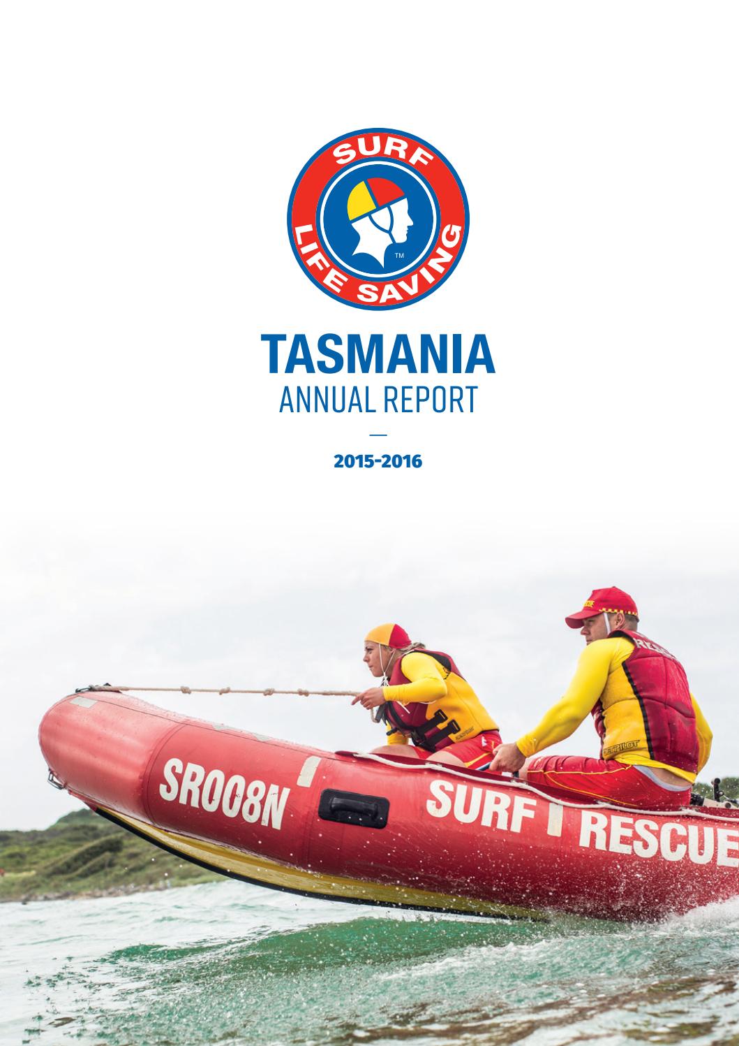 Surf life saving tasmania annual report by Surf Life Saving Tasmania