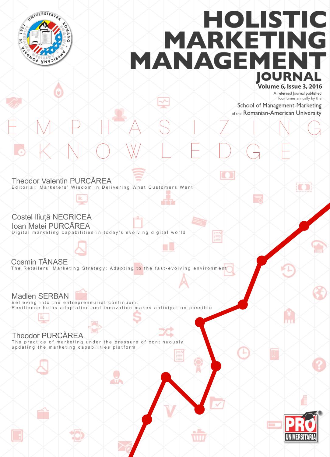 Holistic Marketing Management, Volume 6, Issue 3, Year 2016 by Holistic  Marketing Management - Issuu