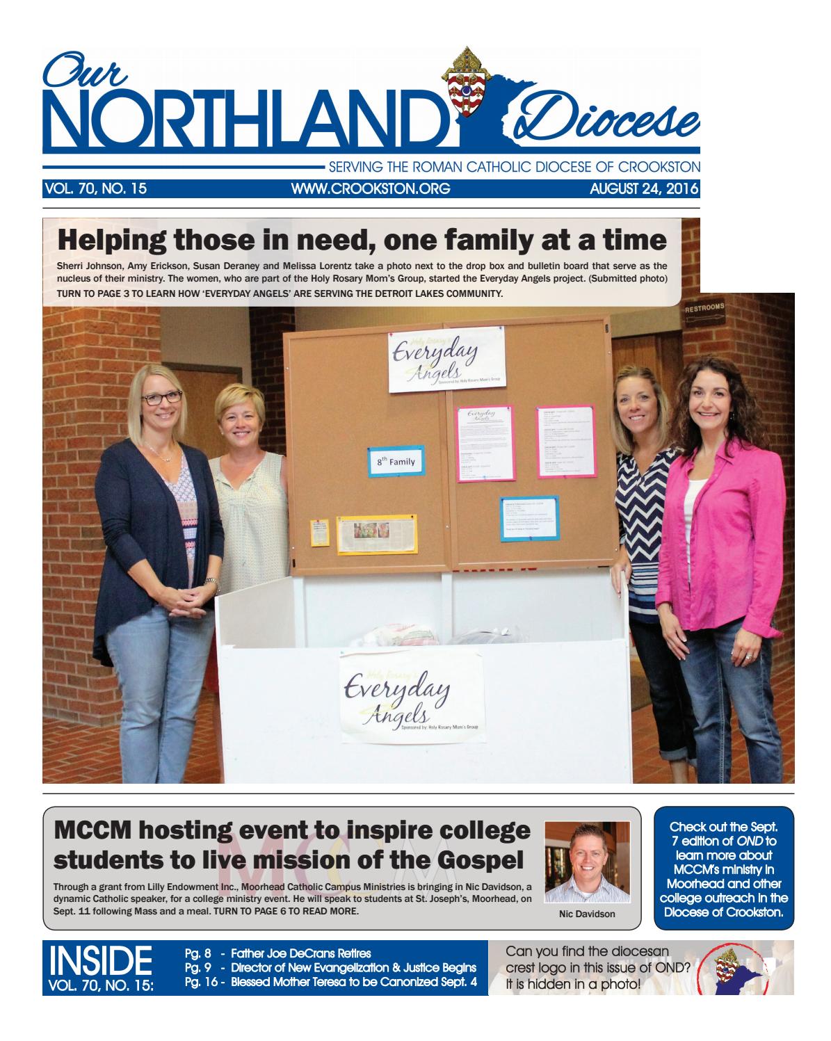 Ond Aug B Vol 70 No 15 By Diocese Of Crookston Issuu