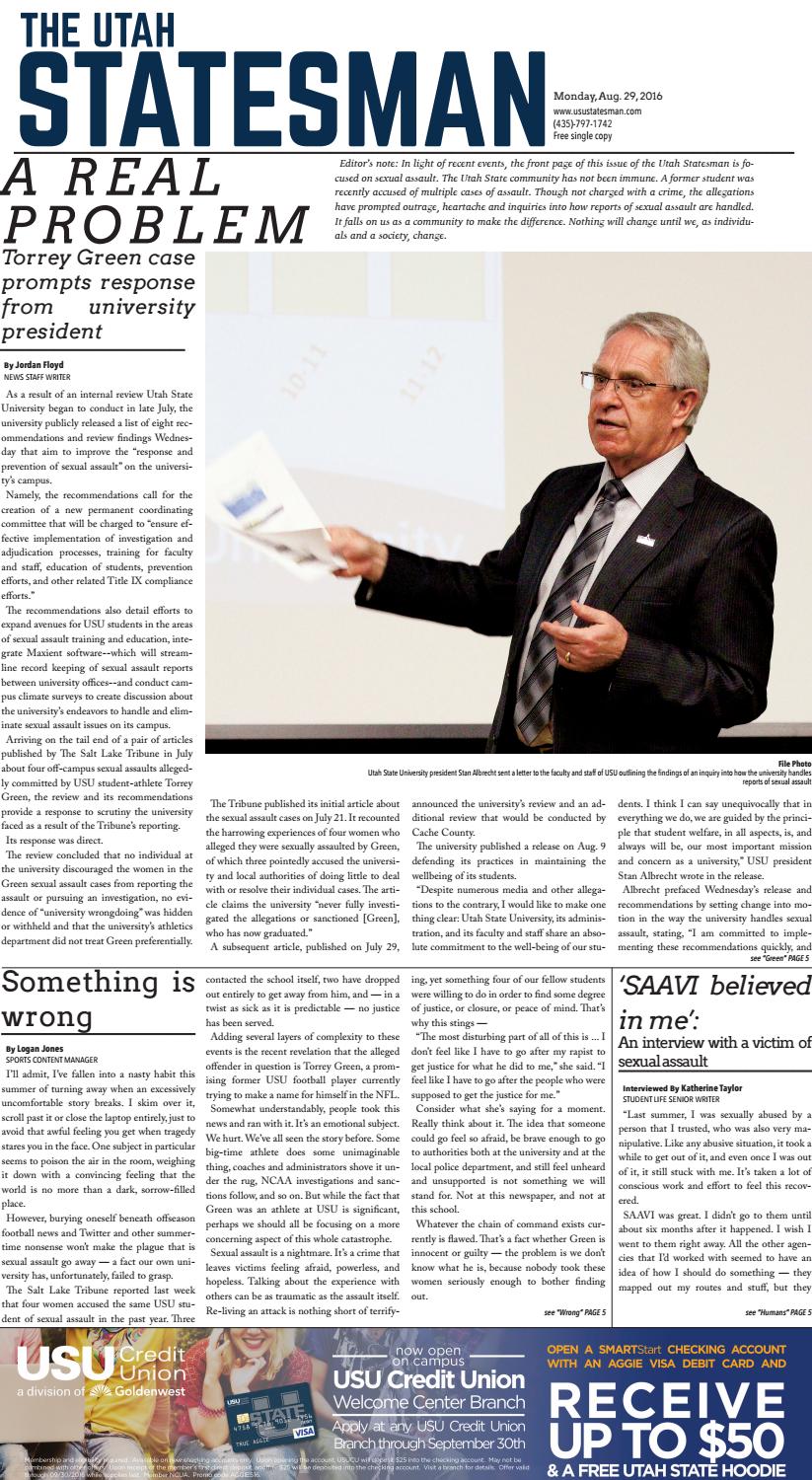 the utah statesman, august 29, 2016 by usu libraries issuu the utah statesman, august