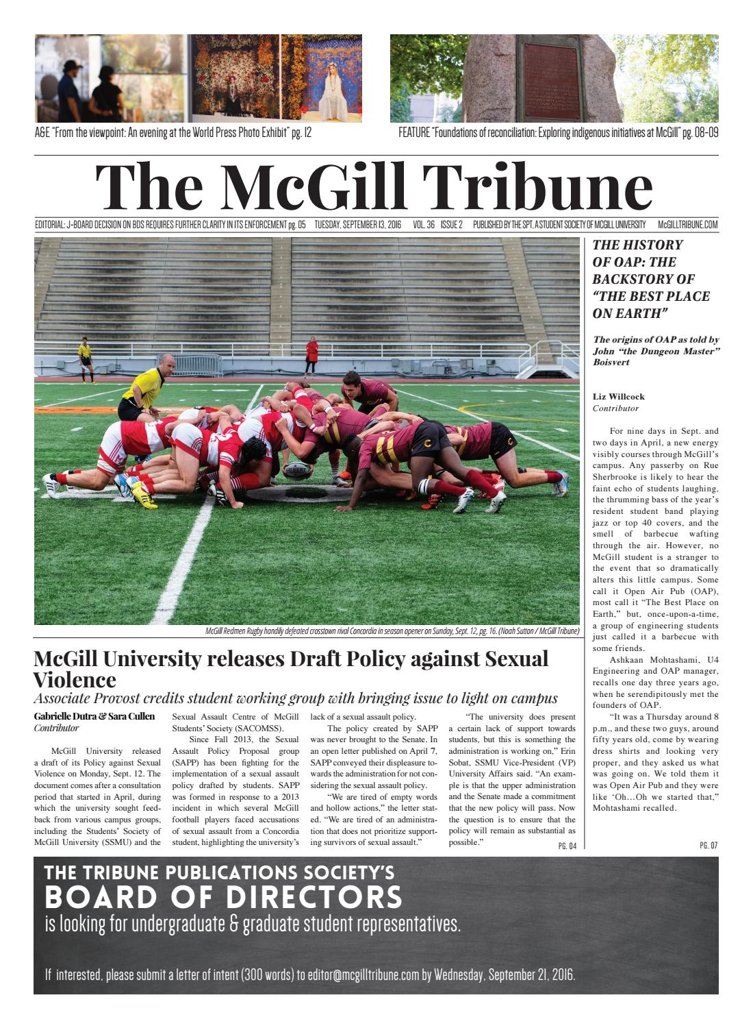 The Mcgill Tribune Vol 36 Issue 2 By The Tribune Issuu
