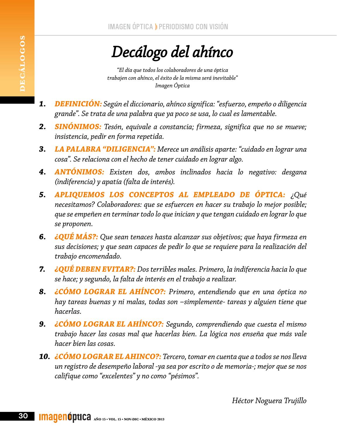 Revista Noviembre Diciembre 2013 by Imagen Optica Issuu