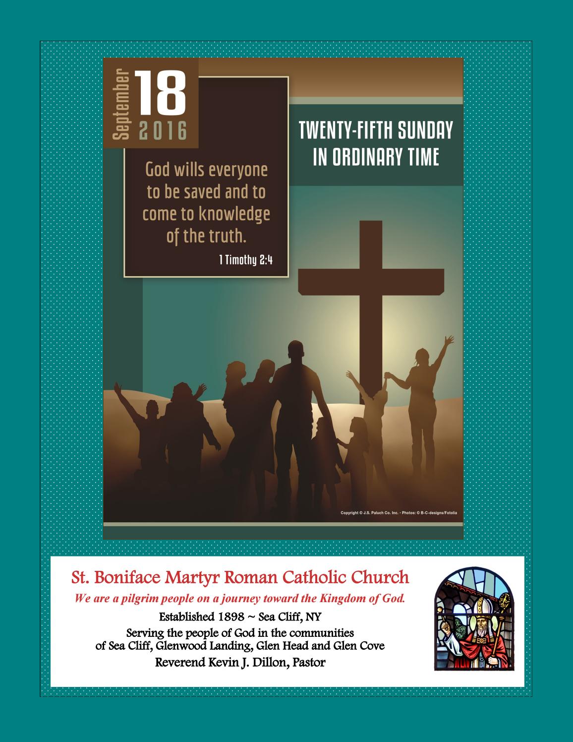 St. Boniface Martyr Parish Bulletin, September 18, 2016 by Robert P. Lynch Issuu