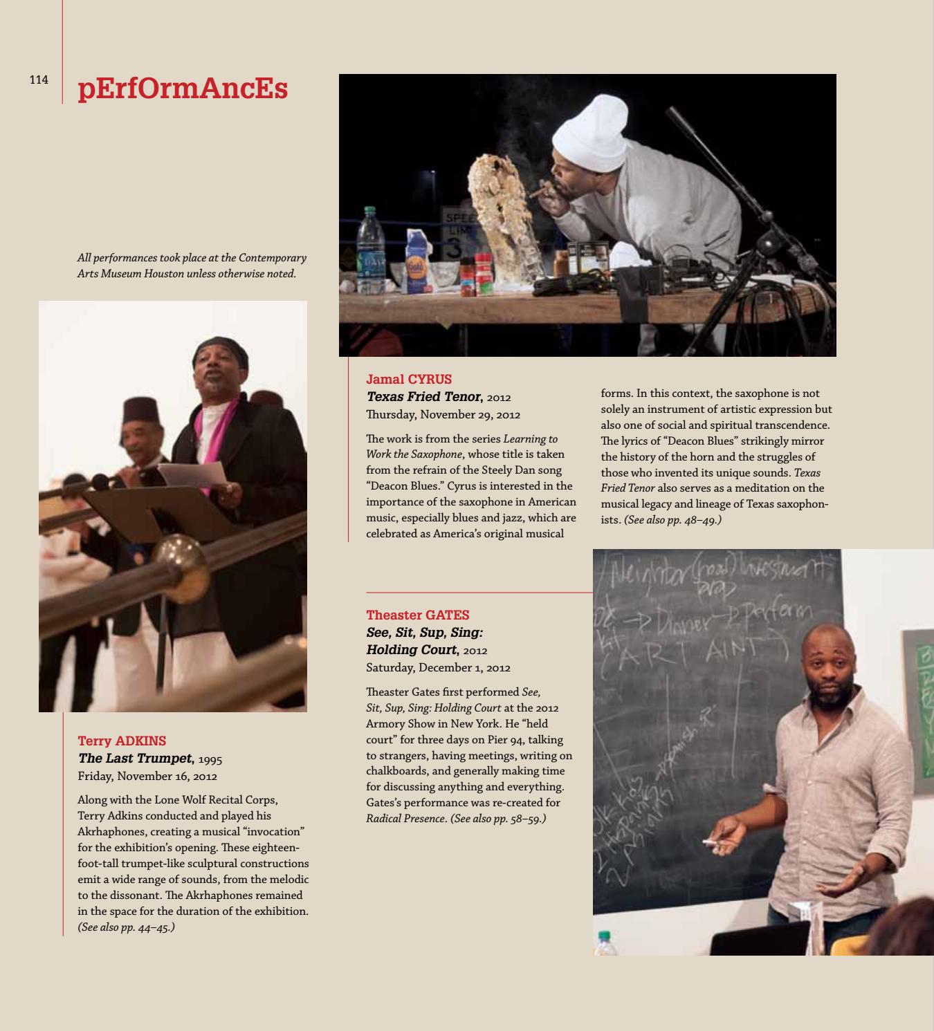 Radical Presence Black Performance In Contemporary Art By