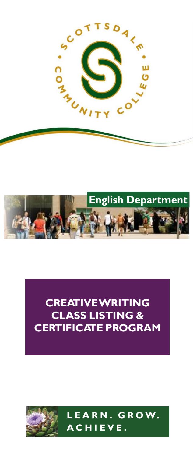Scc creative writing brochure by Scottsdale Community College Issuu