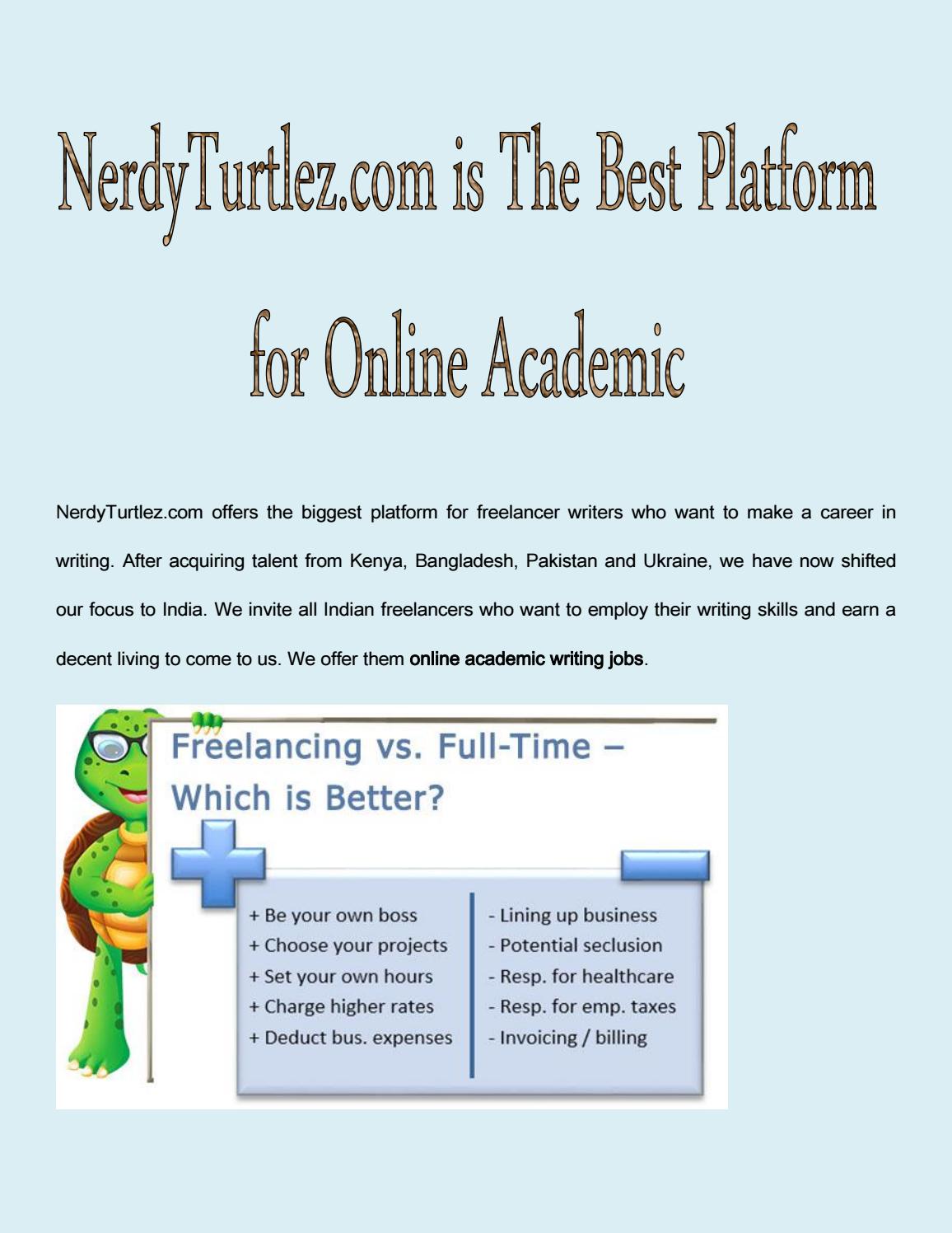 Nerdyturtlez Com Is The Best Platform For Online Academic Writing Jobs In India By Mac Larry Issuu