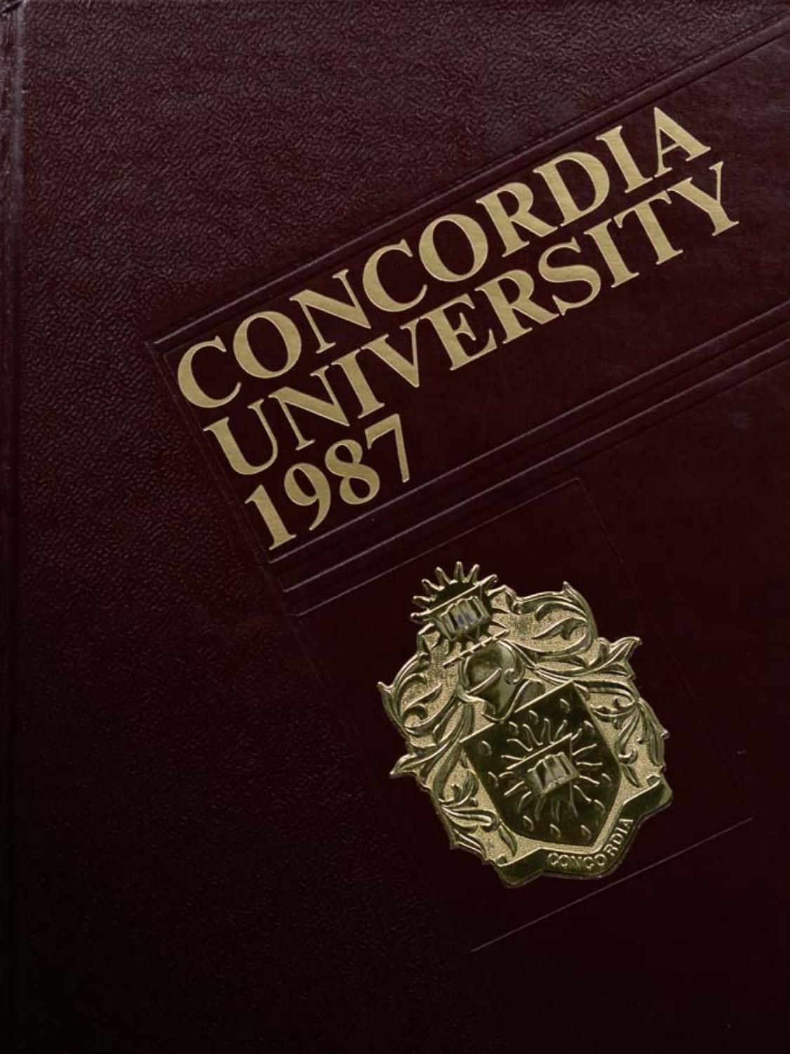 Concordia University Yearbook, 1987 by Concordia University Advancement Issuu