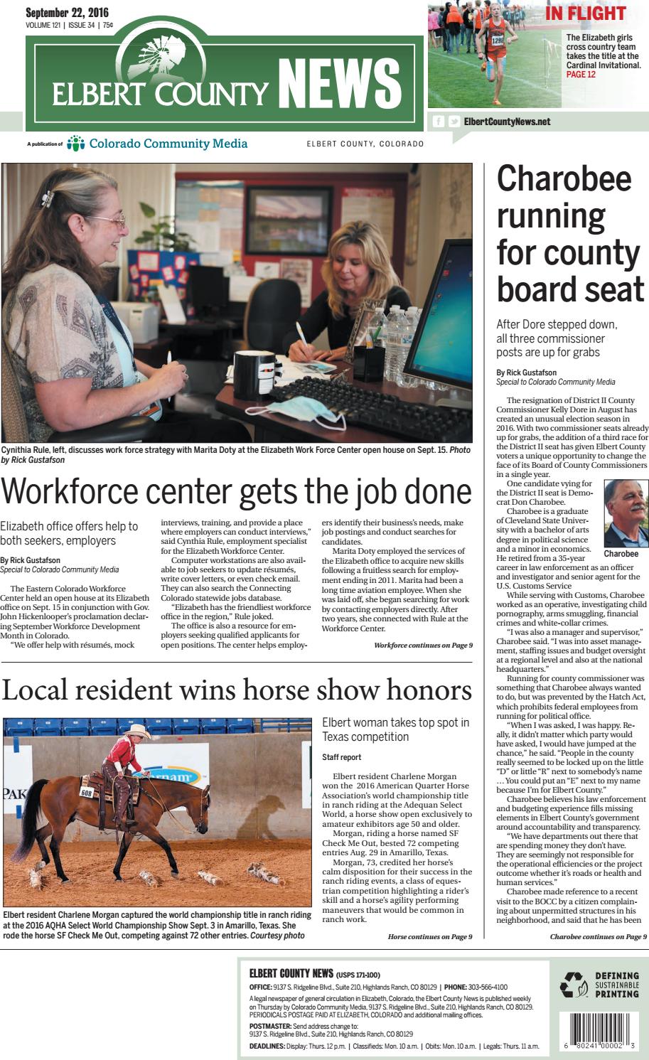 Elbert County News 0922 by Colorado Community Media Issuu