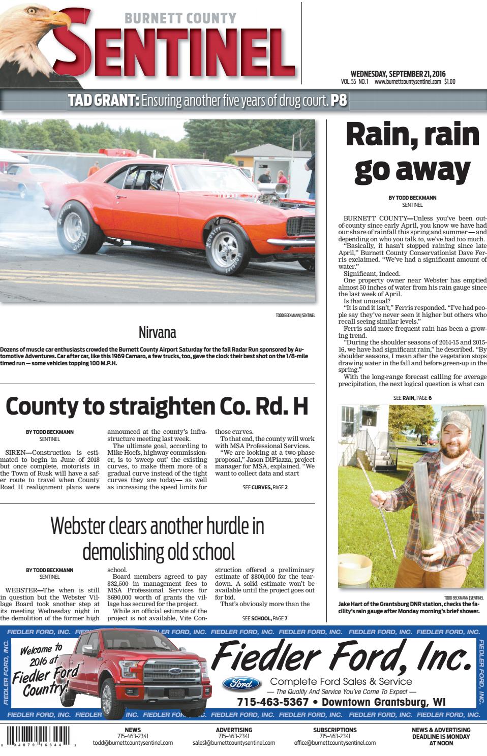Burnett County Sentinel September 21 2016 By Burnett County Sentinel Issuu Burnett County Sentinel September 21 2016 By Burnett County Sentinel Issuu
