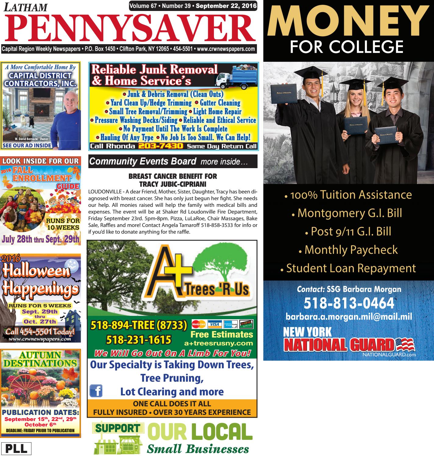 Latham Pennysaver 092216 by Capital Region Weekly Newspapers Issuu