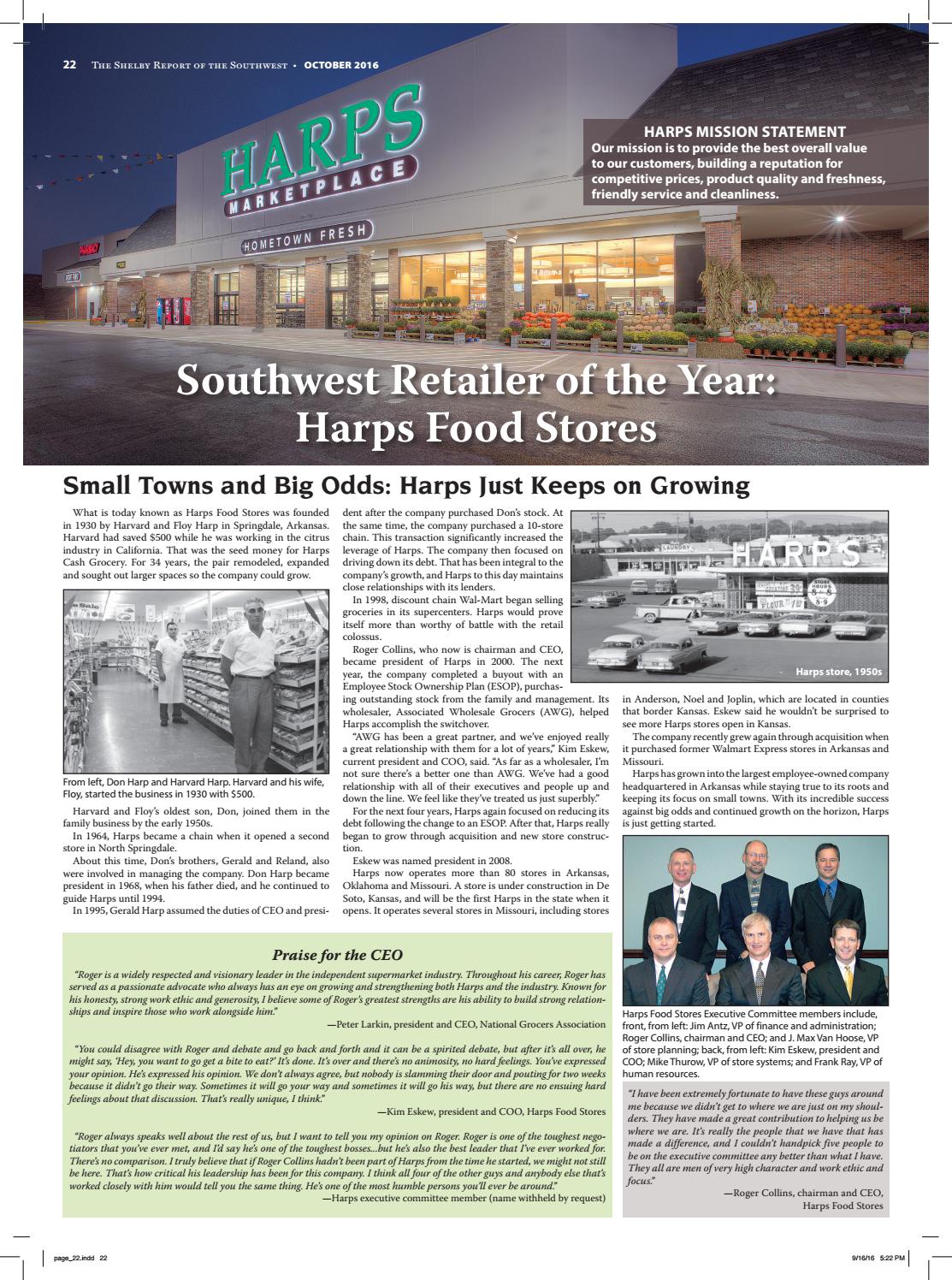 Harps Southwest Retailer of the Year 2016 by Shelby Publishing Issuu