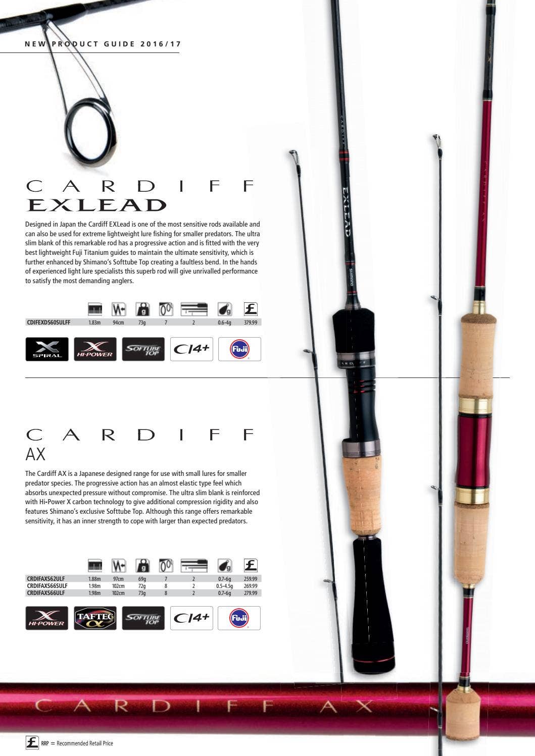 SHIMANO - シマノ　CARDIFF EXLEAD NEW 2025 Shimano Cardiff Exlead Competition 1.78m-1.83m 2