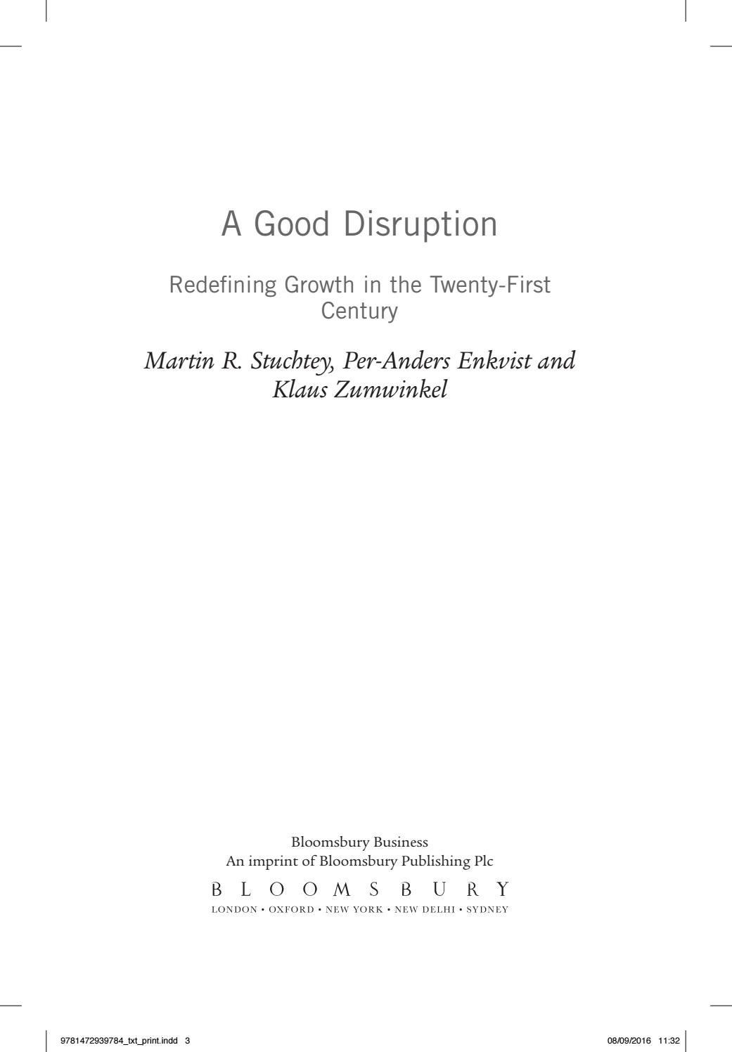 A Good Disruption by Bloomsbury Publishing - Issuu