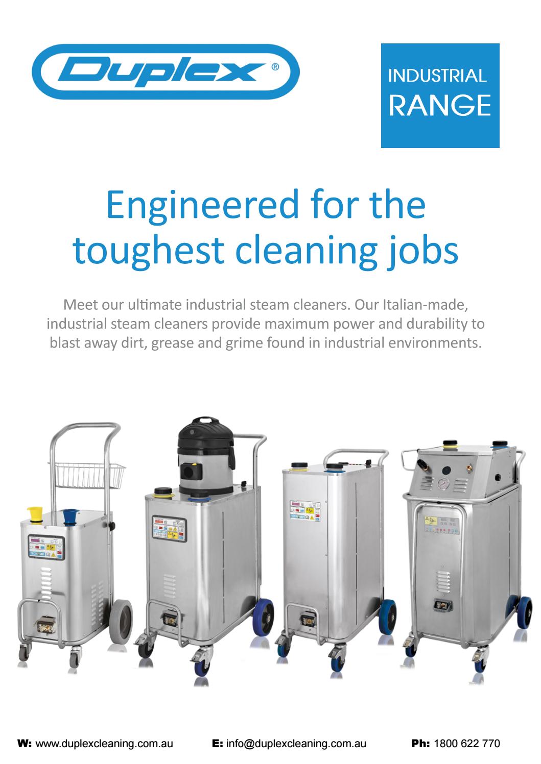 Industrial Steam and Steam Vacuum Machine Range 2016 by Duplex Cleaning