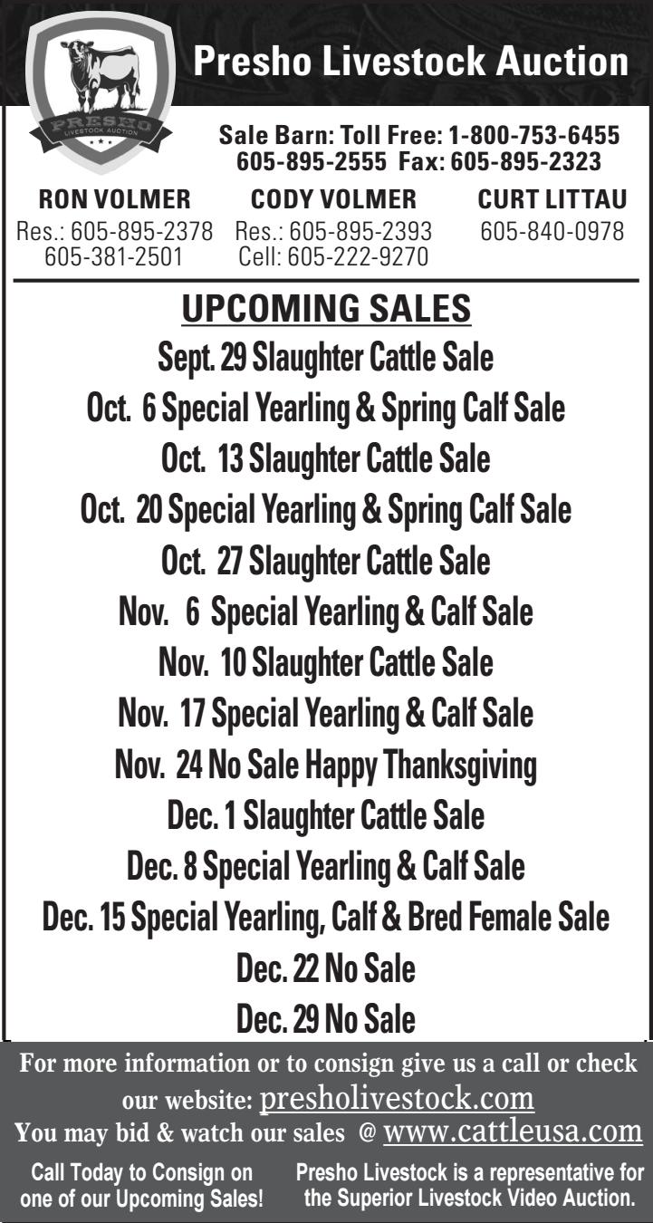 Presho Livestock Auction by TriState Livestock News Farmer & Rancher