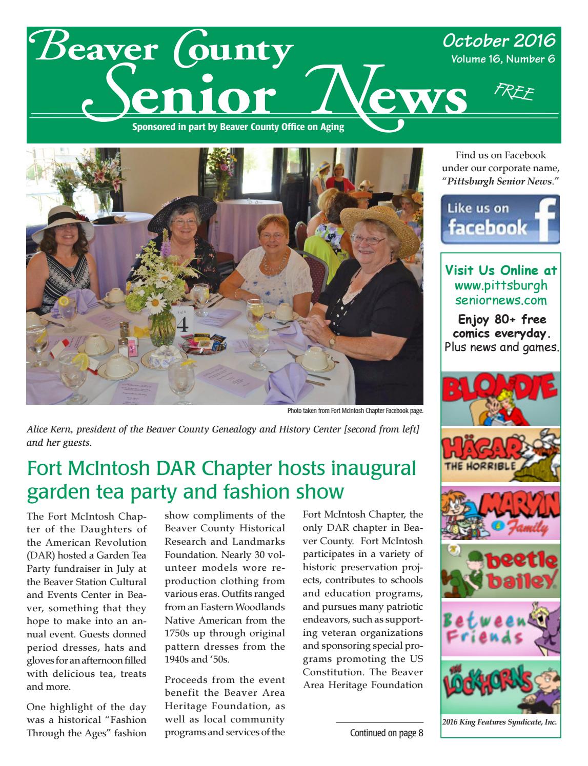 October 2016 Beaver County Senior News by Pittsburgh Senior News Issuu