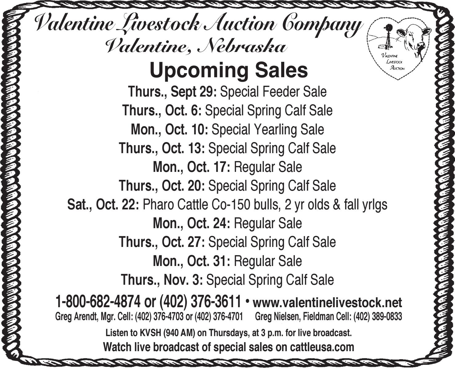 Valentine Livestock Auction by TriState Livestock News Farmer