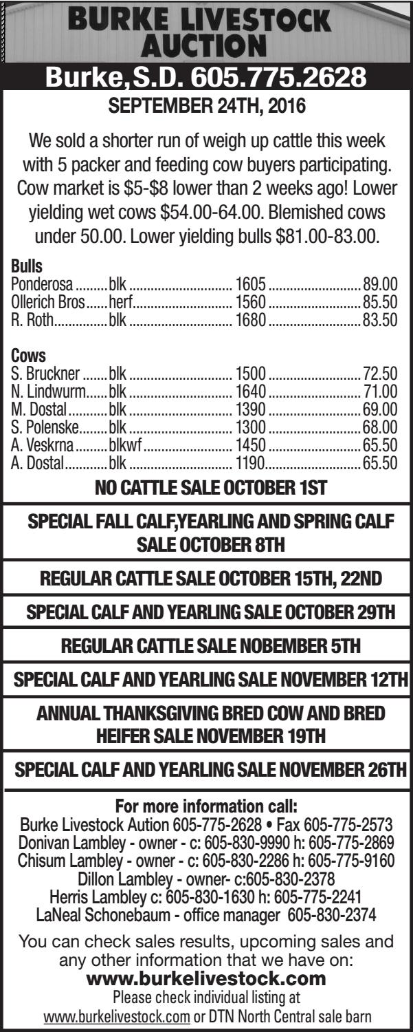 Burke Livestock Auction by TriState Livestock News Farmer & Rancher