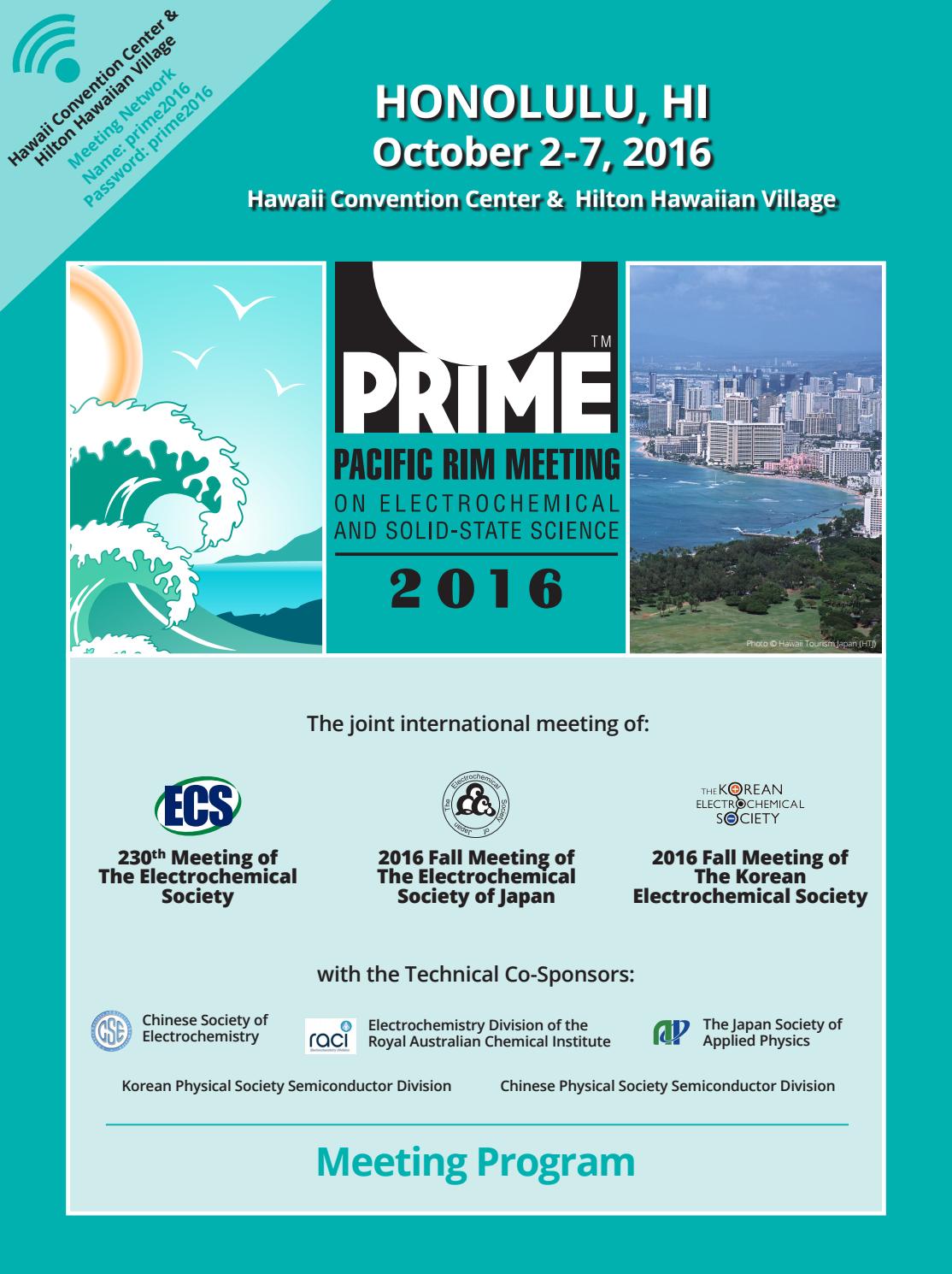 2016 PRiME Meeting Program by The Electrochemical Society - Issuu