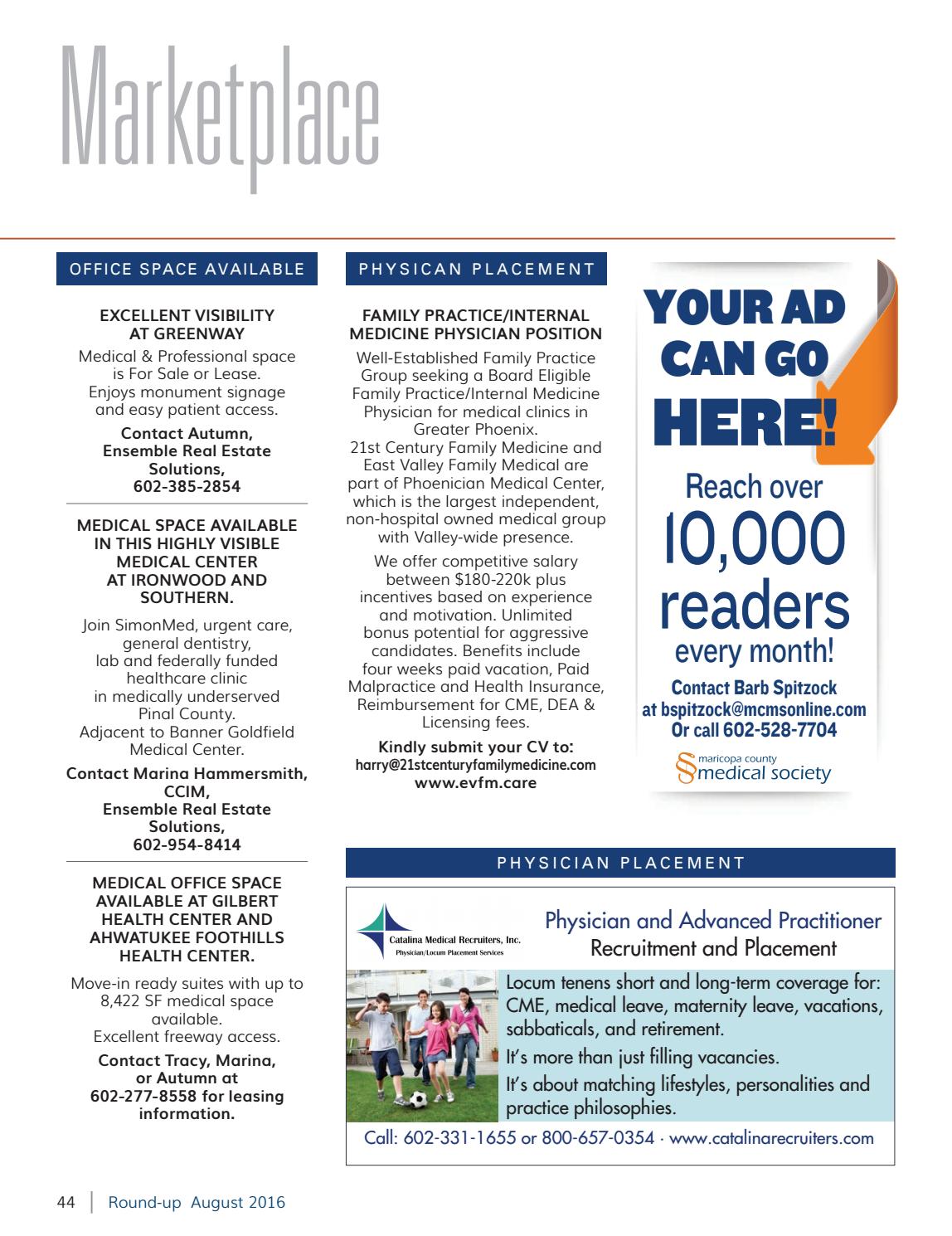 Round Up Magazine August 2016 By Maricopa County Medical Society