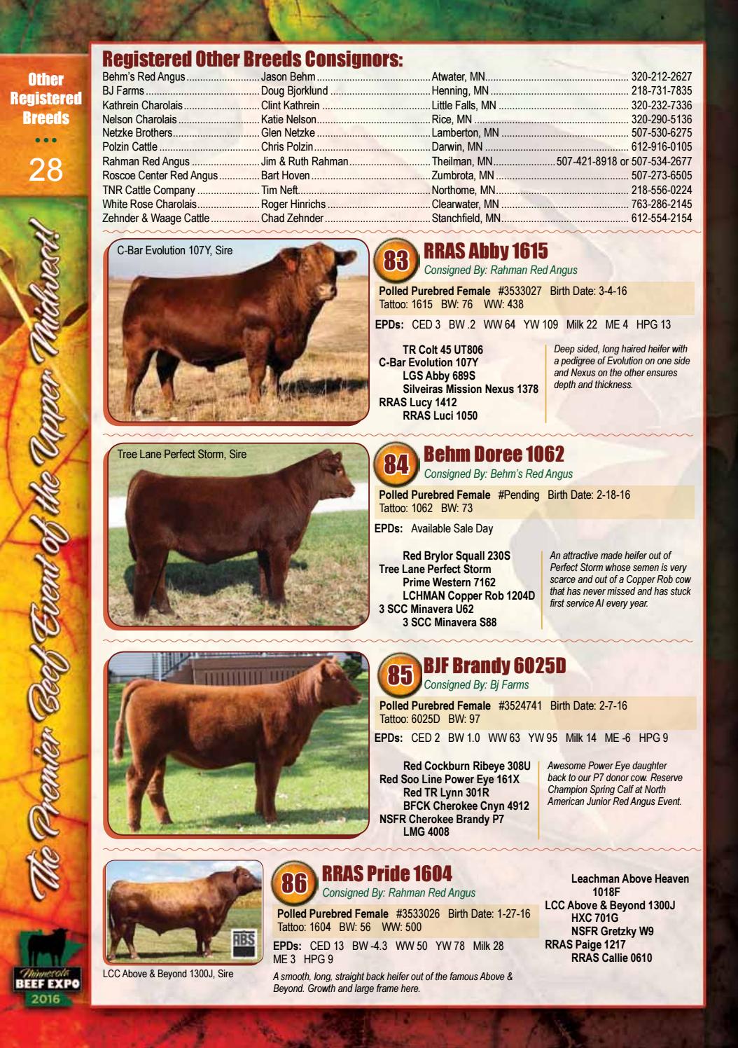 2016 MN Beef Expo Catalog by Eberspacher Enterprises Issuu