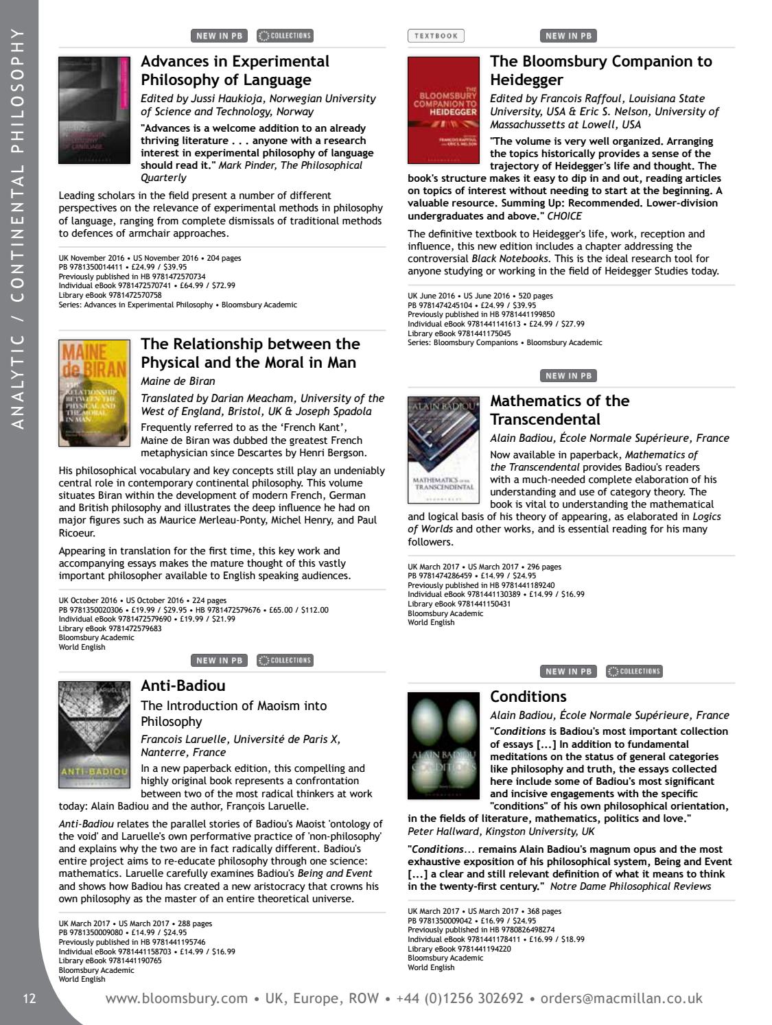 Philosophy, Theology, Biblical Studies & Religious Studies Catalogue 2016-17 by Bloomsbury Publishing - issuu