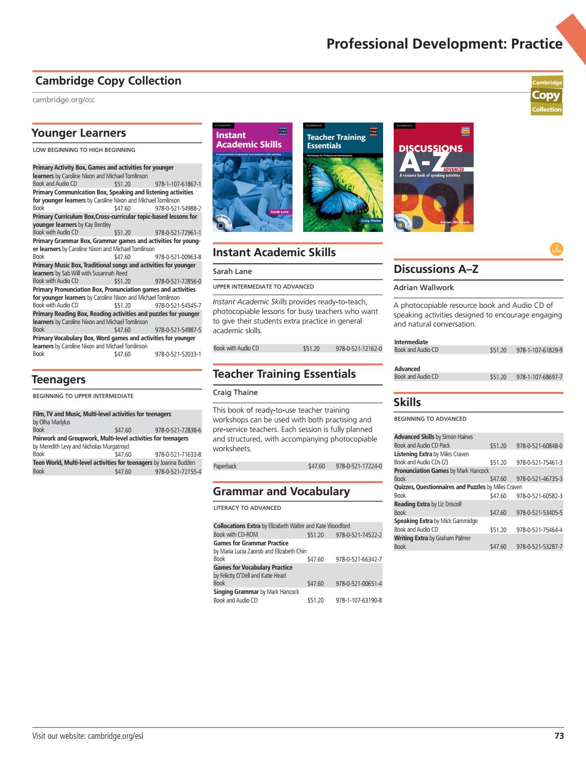 Cambridge University Press - 2017 ESL Catalog - United States by Cambridge University Press - issuu