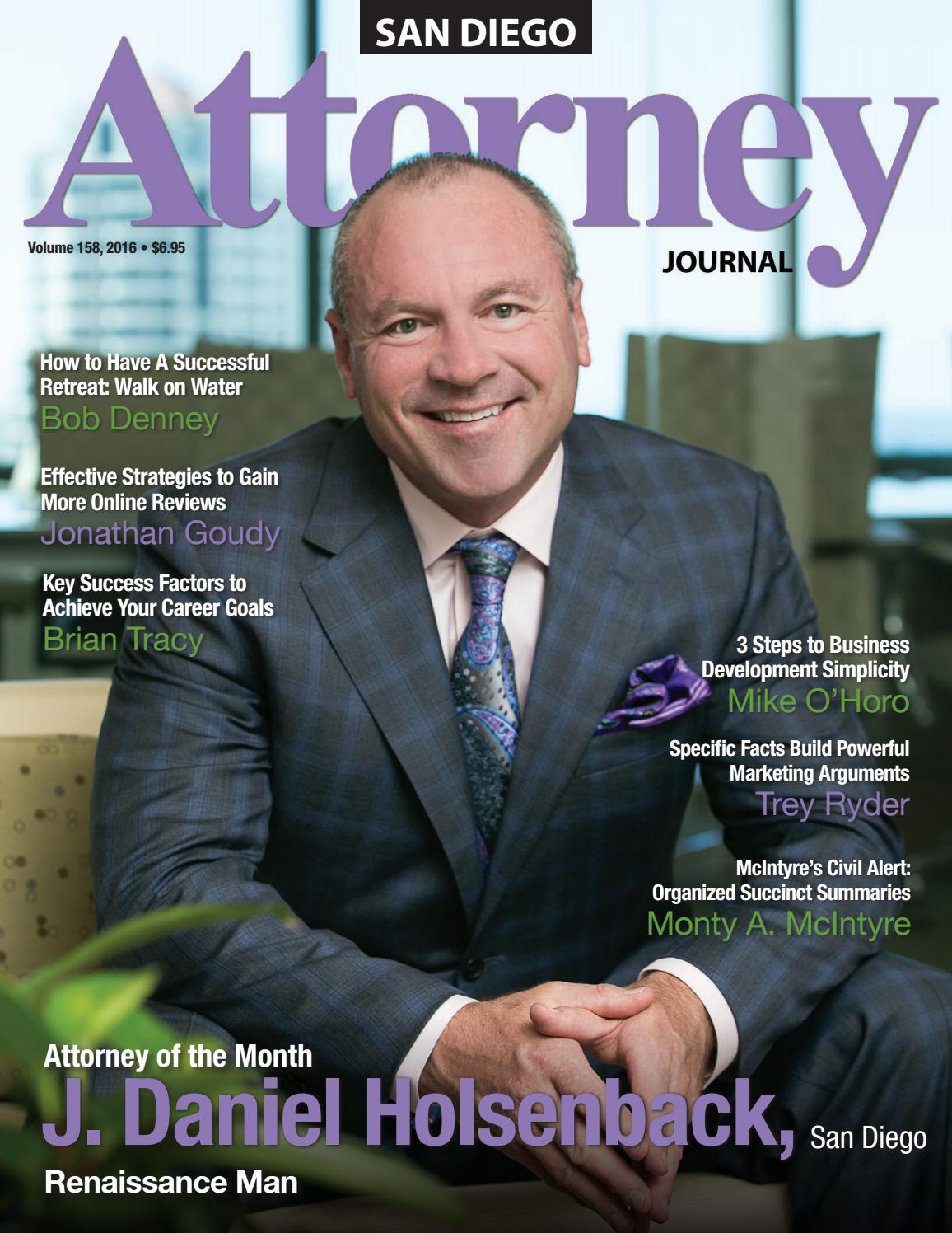 Attorney Journal, San Diego, Volume 158 by Attorney Journals Issuu