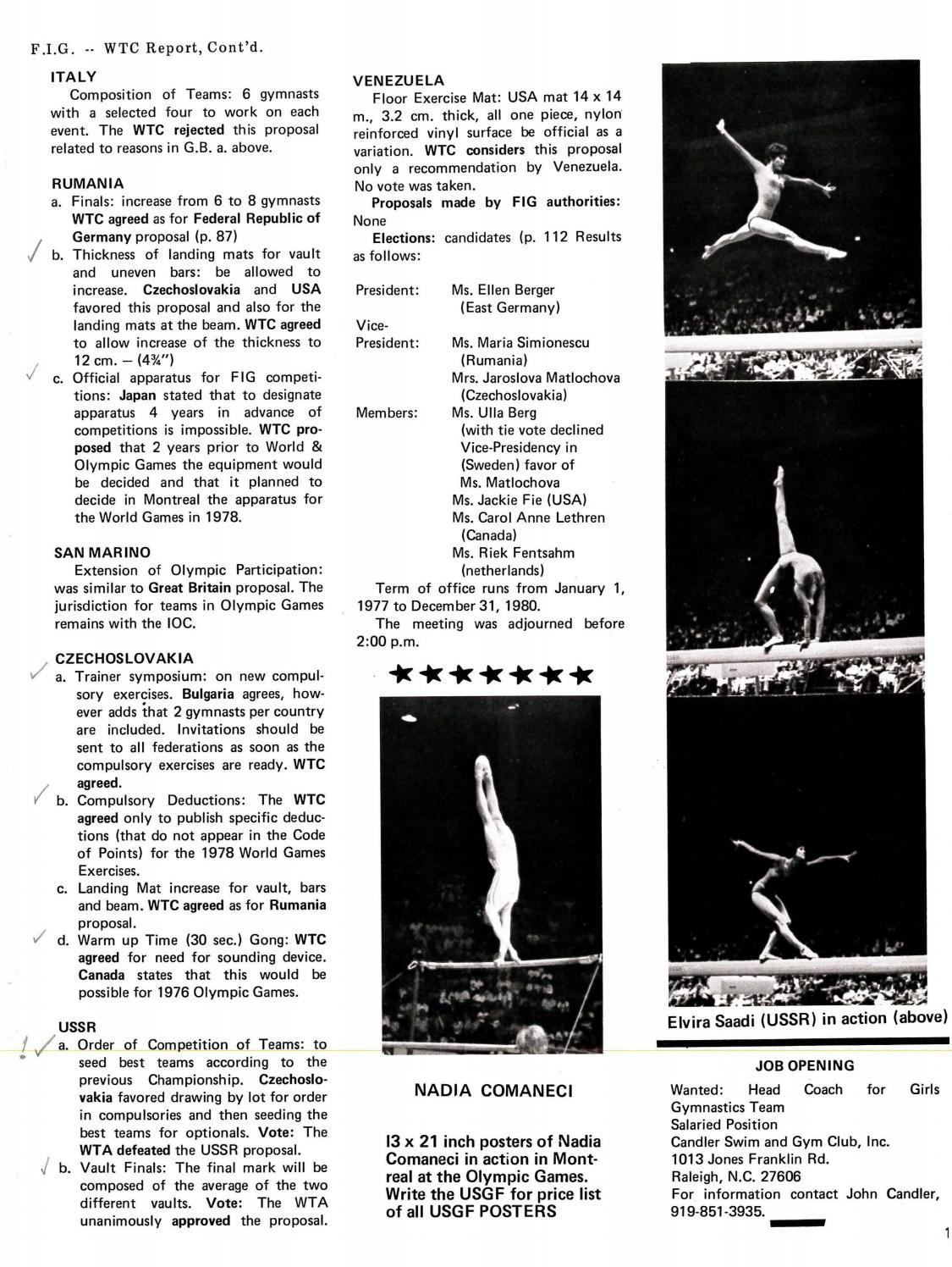Usgf News September October 1976 By Usa Gymnastics Issuu