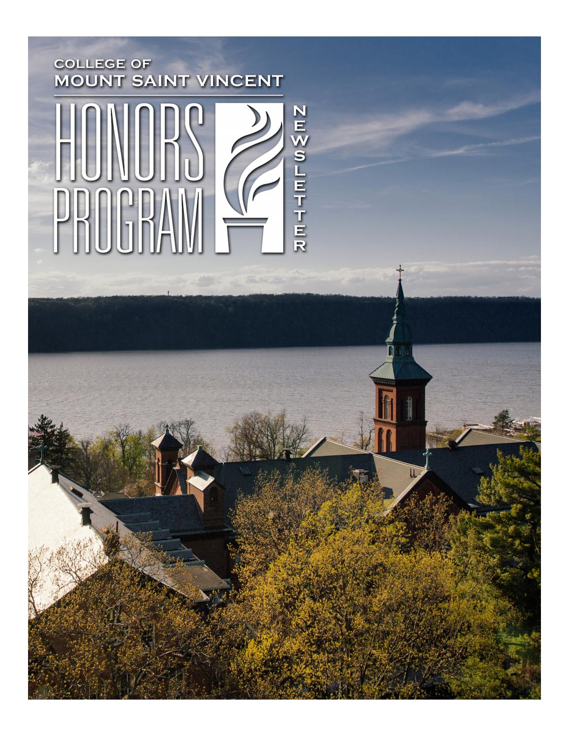 CMSV Honors Newsletter Spring 2017 by College of Mount Saint Vincent