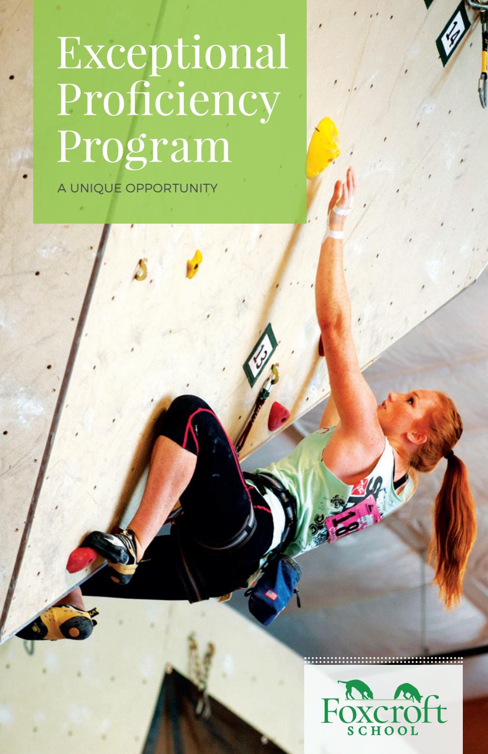 Exceptional Proficiency Program | Admissions Brochure by Foxcroft ...
