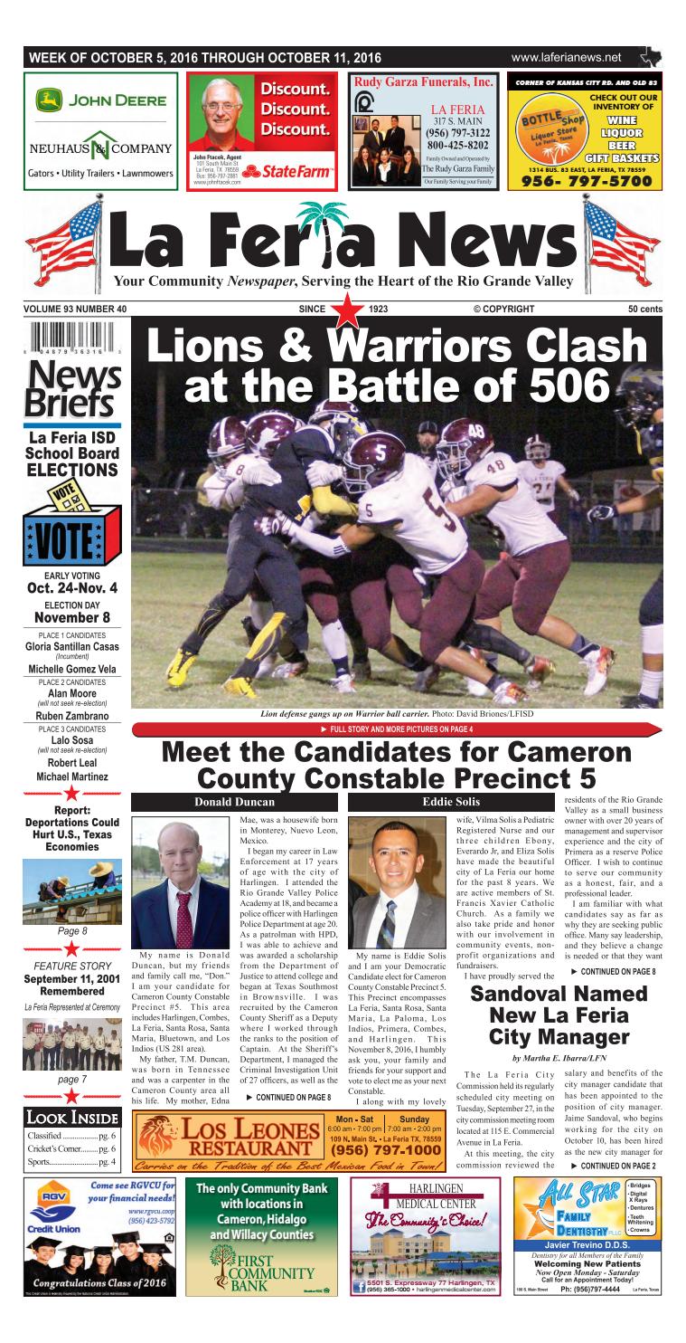 La Feria News October 5, 2016 by La Feria News Issuu