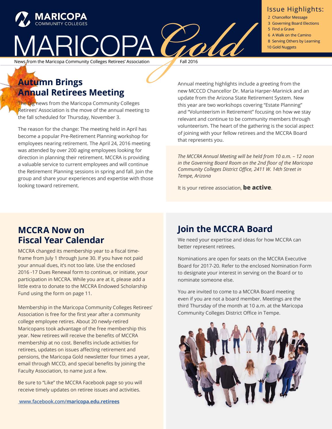Maricopa Gold Fall 2016 by The Maricopa Community Colleges Issuu