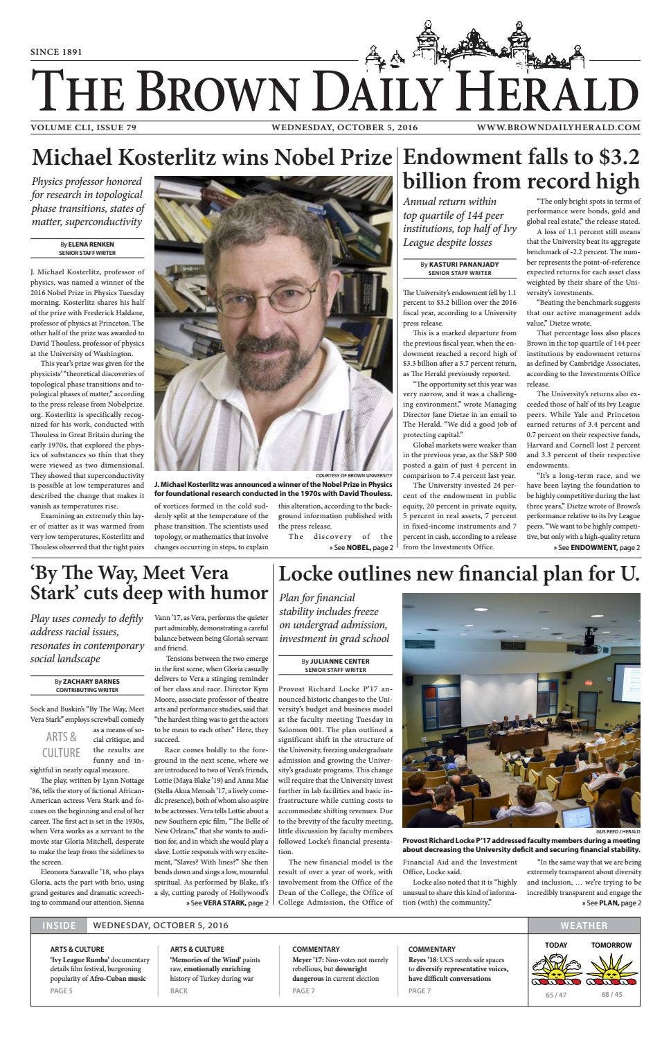 Wednesday, October 5, 2016 by The Brown Daily Herald - Issuu