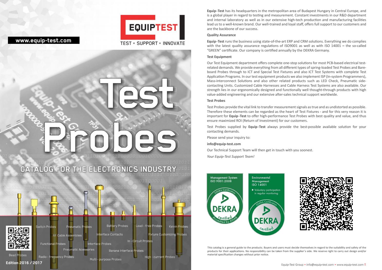 Equip Test Probes by Equiptest Issuu