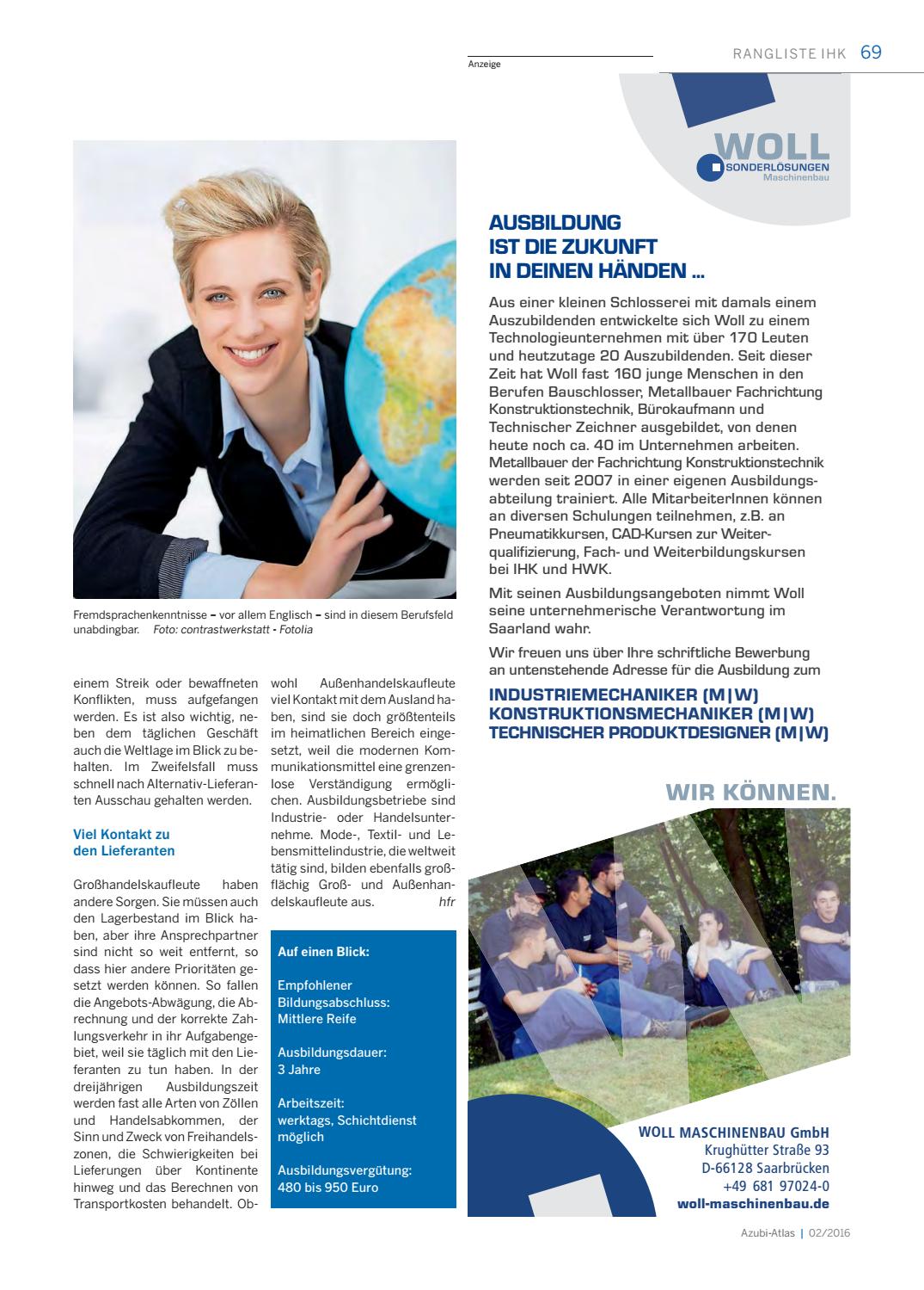 Azubi Atlas 022016 By Saarbrücker Verlagsservice Gmbh Issuu