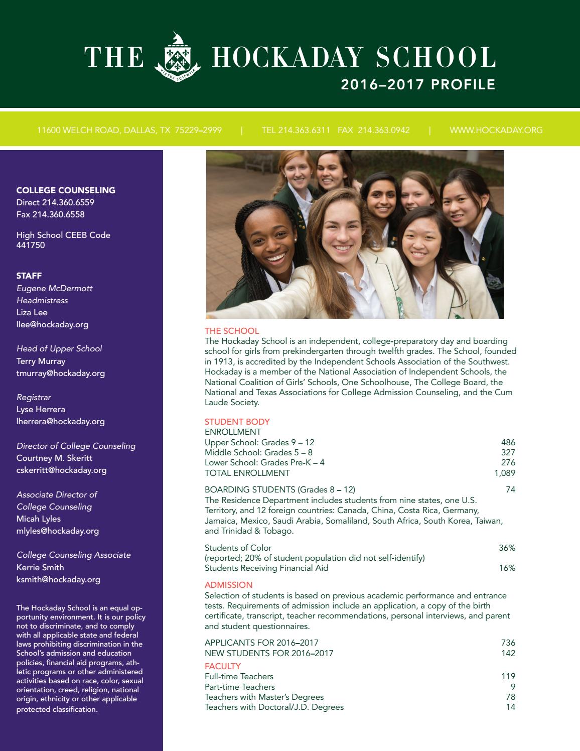 2016 2017 The Hockaday School Profile by The Hockaday School Issuu