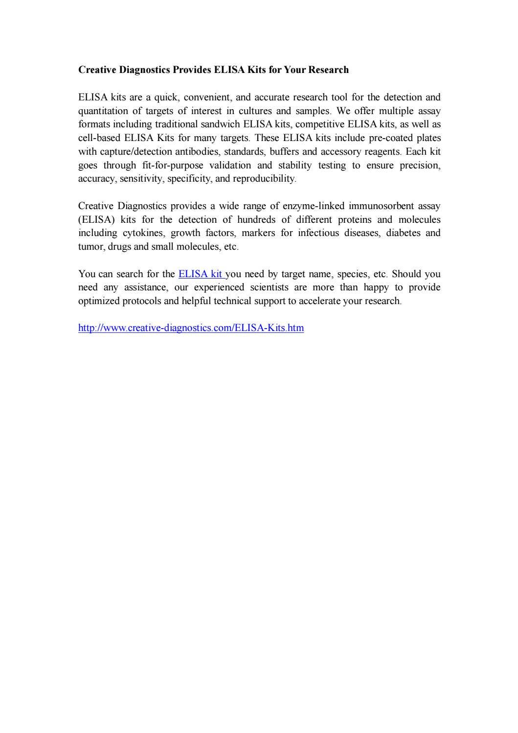 Elisa by Creative Diagnostics - Issuu