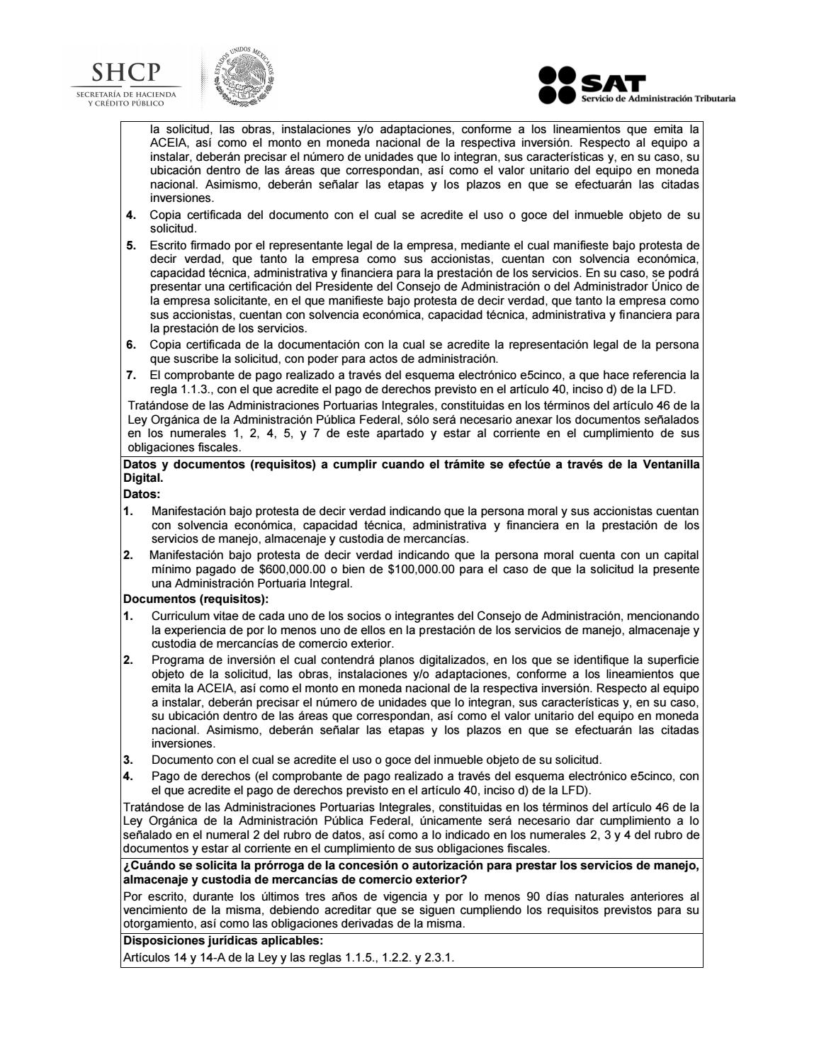 Anexo 1 de las reglas generales de comercio exterior para Anexo 1 de las reglas generales de comercio exterior para