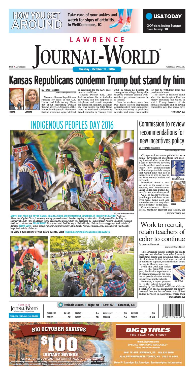 Lawrence Journal World 10 11 2016 by Lawrence Journal World Issuu
