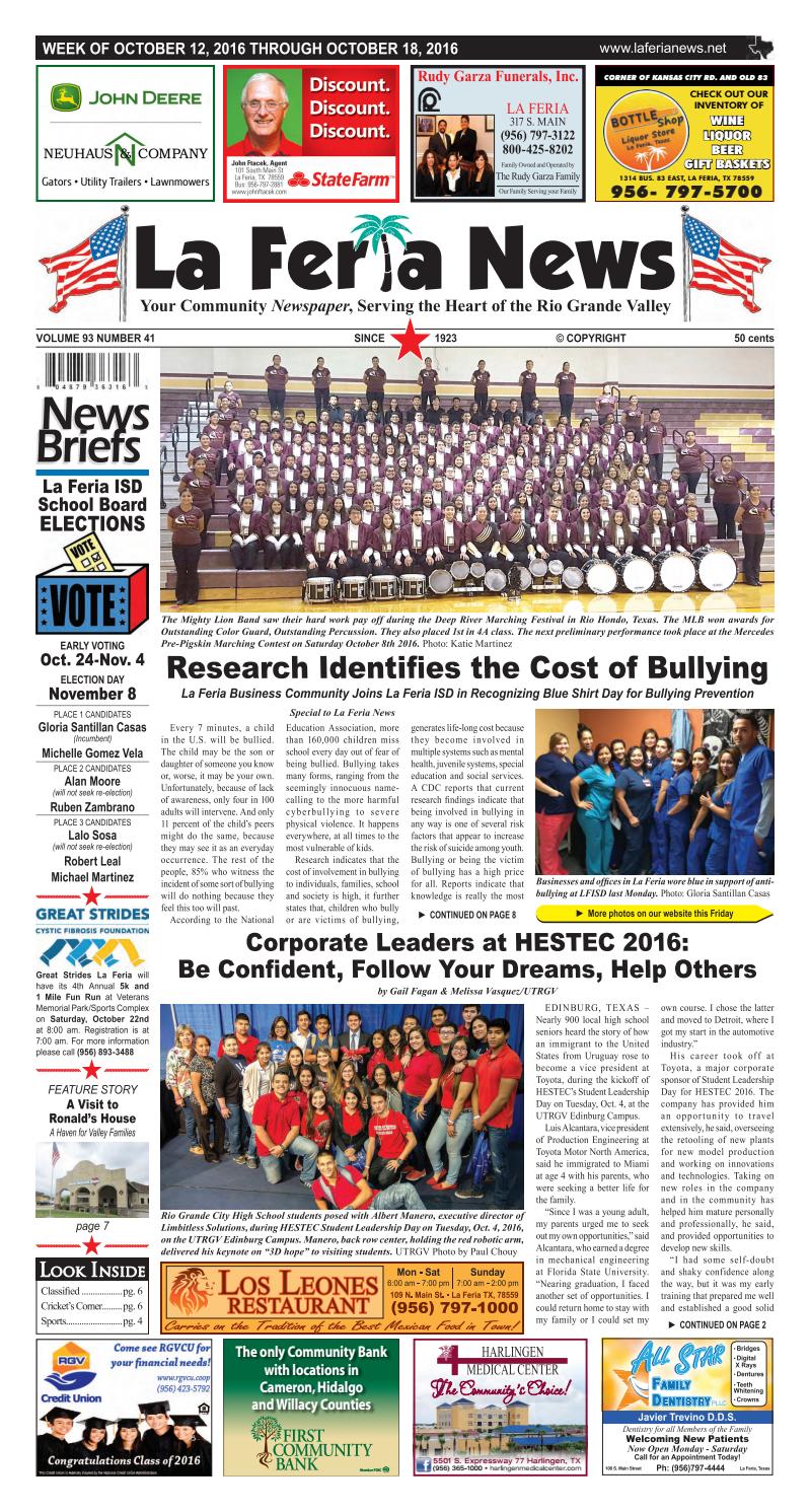 La Feria News October 12, 2016 by La Feria News Issuu