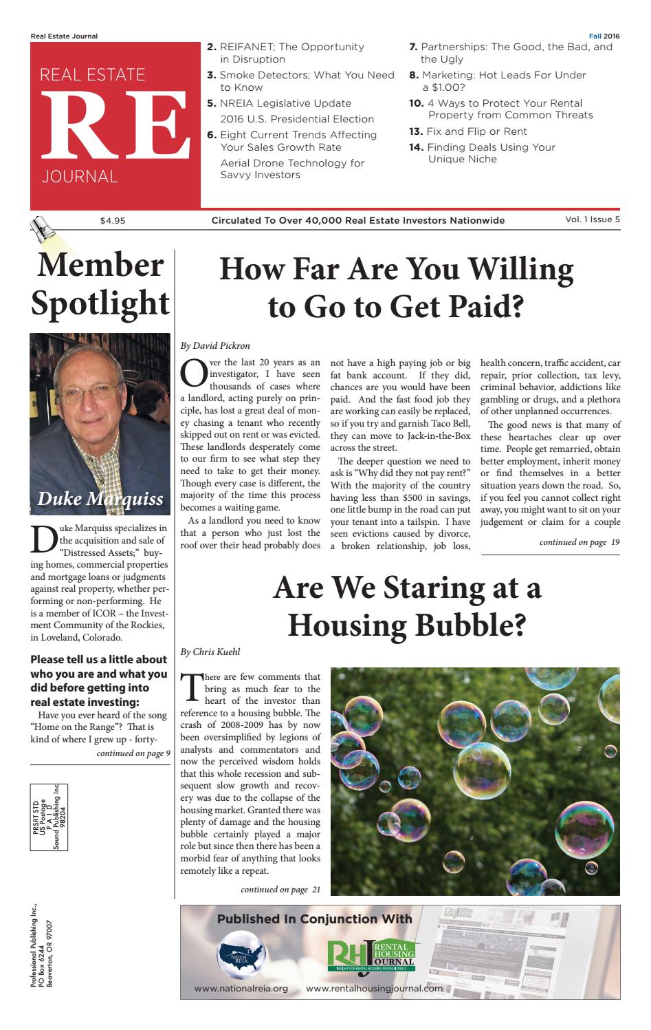 Real Estate Journal Fall 2016 by National Real Estate Investors