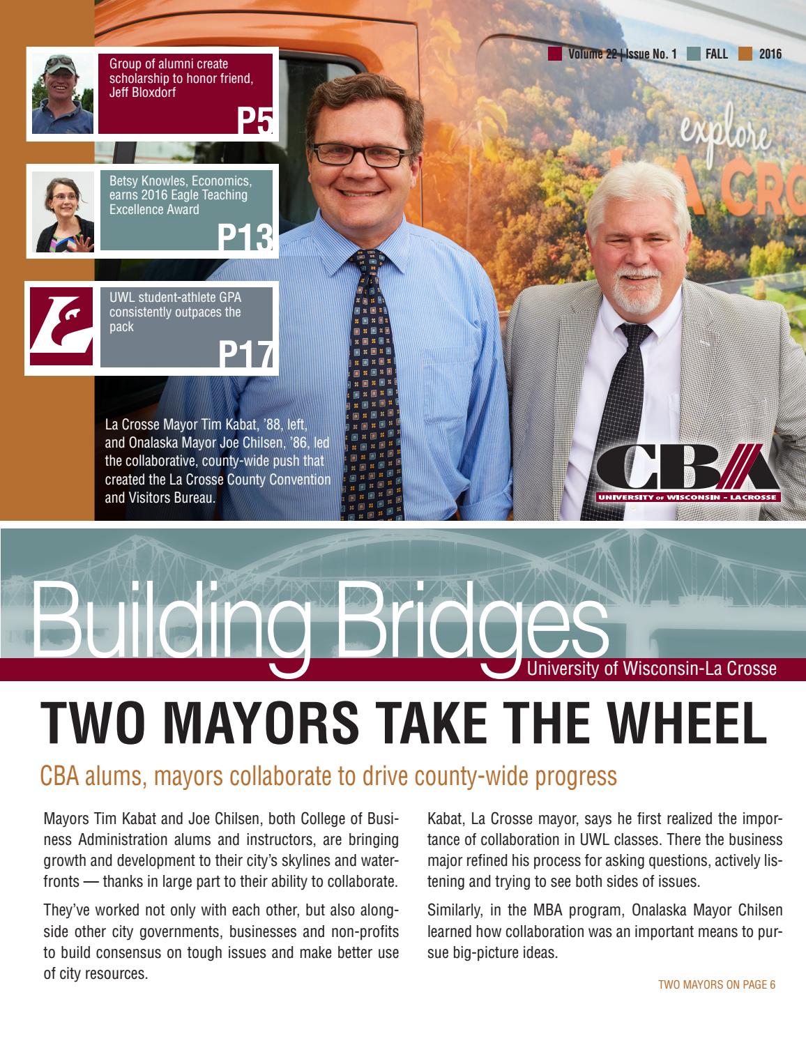 UW La Crosse CBA Building Bridges Fall 2016 By University Of Wisconsin 
