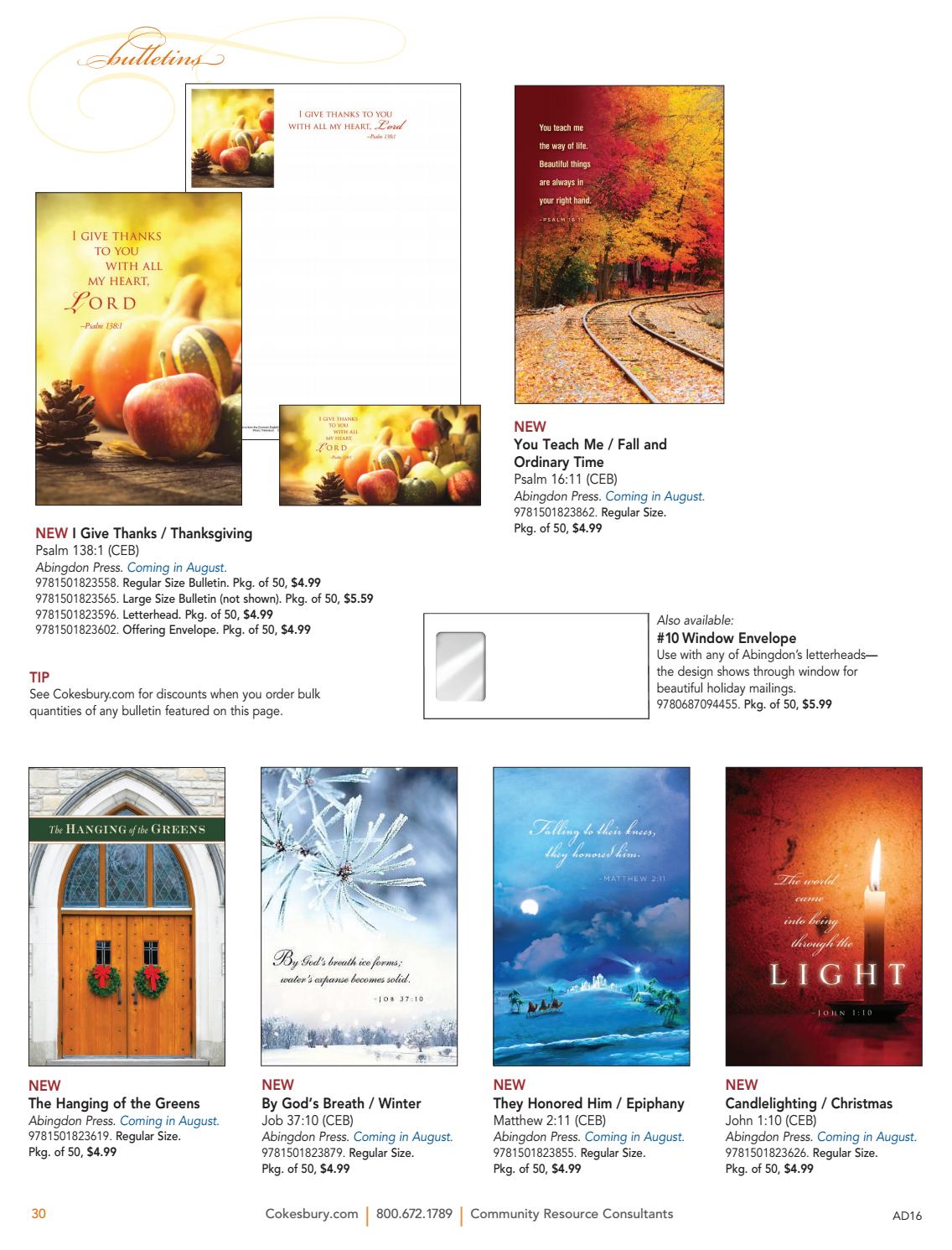 Cokesbury Advent 2016 by United Methodist Publishing HouseCokesbury