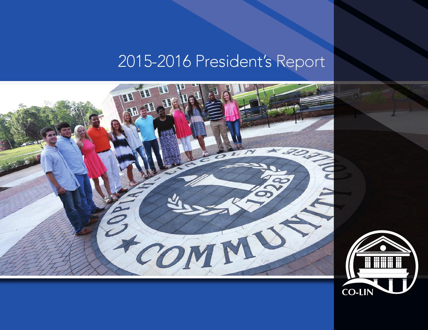 2015 2016 President's Report by CopiahLincoln Community College Issuu