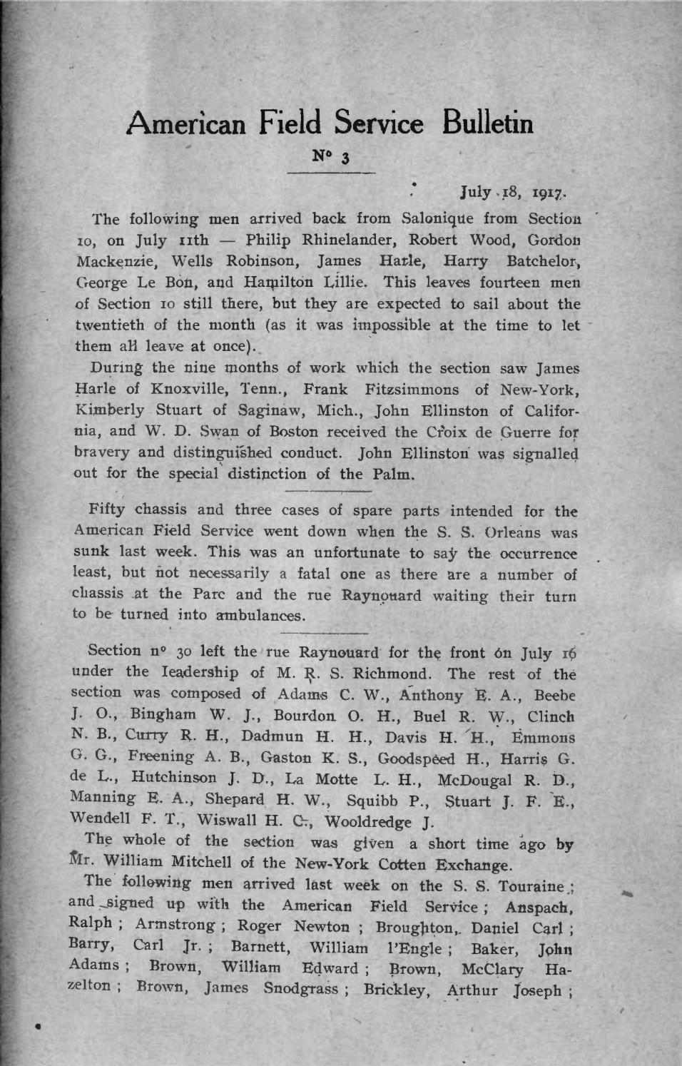 American Field Service Bulletin Number 3 by AFS Virtual Museum Library ...