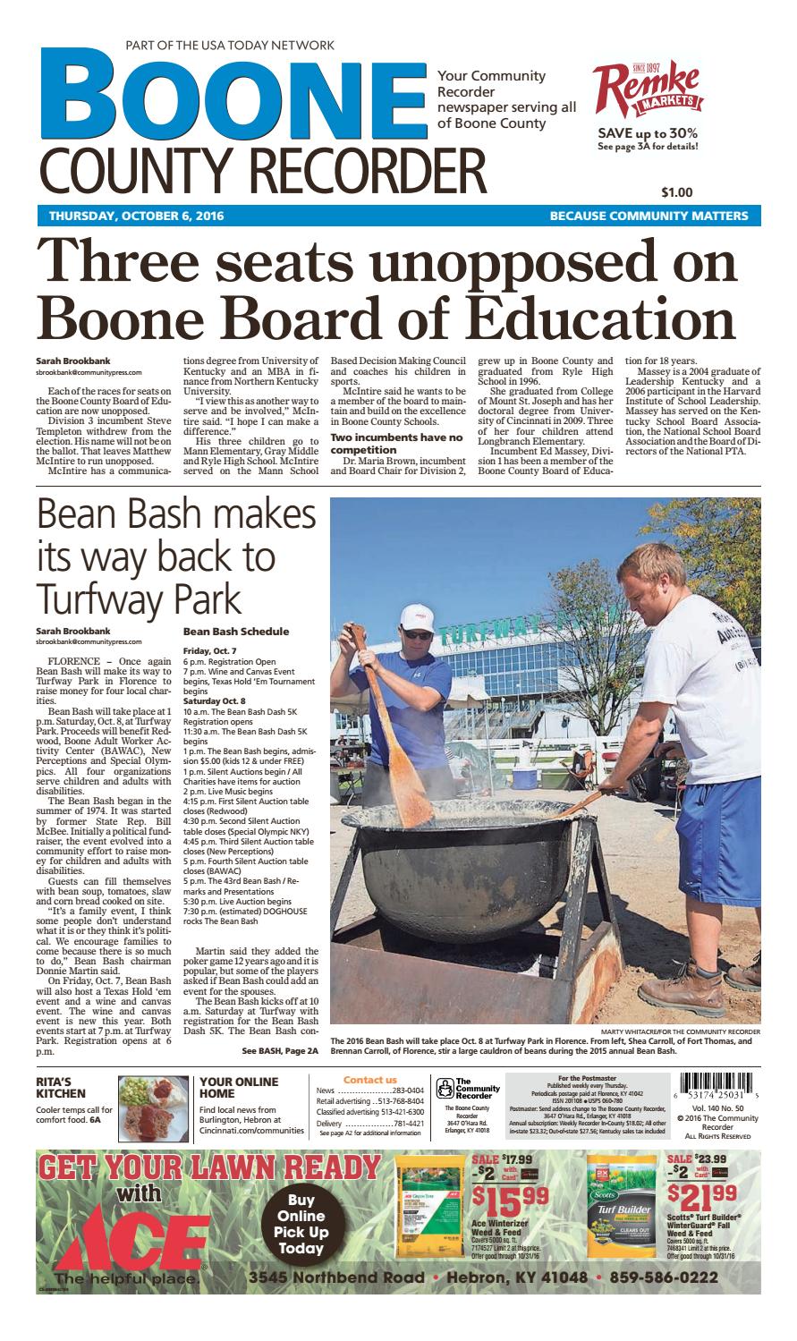 Boone county recorder 100616 by Enquirer Media Issuu