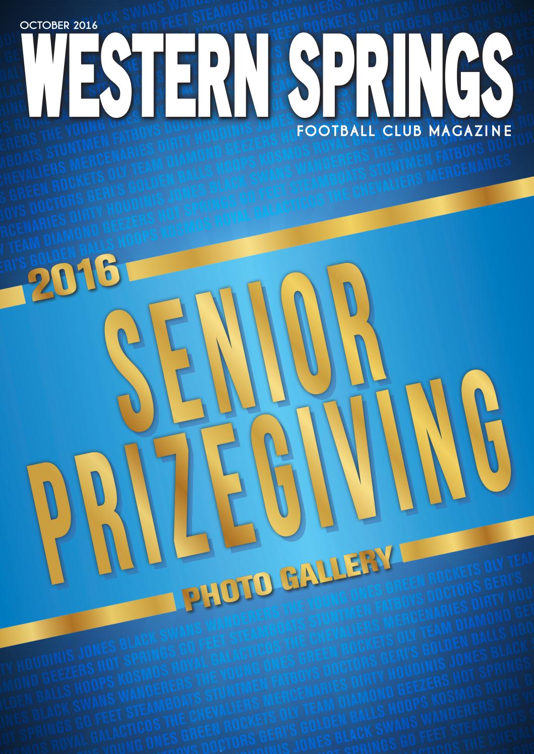 Western Springs Football Club Magazine Senior October 2016 by Minimax