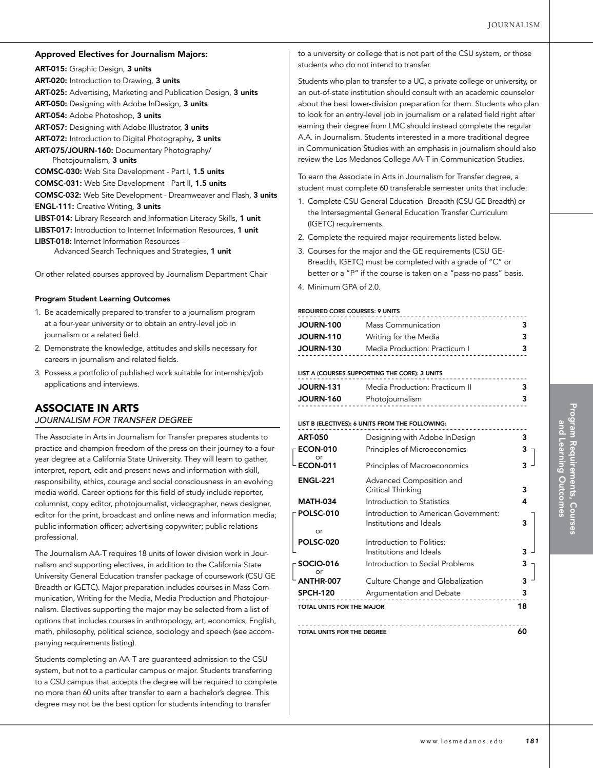 LMC 201617 College Catalog by Los Medanos College Issuu