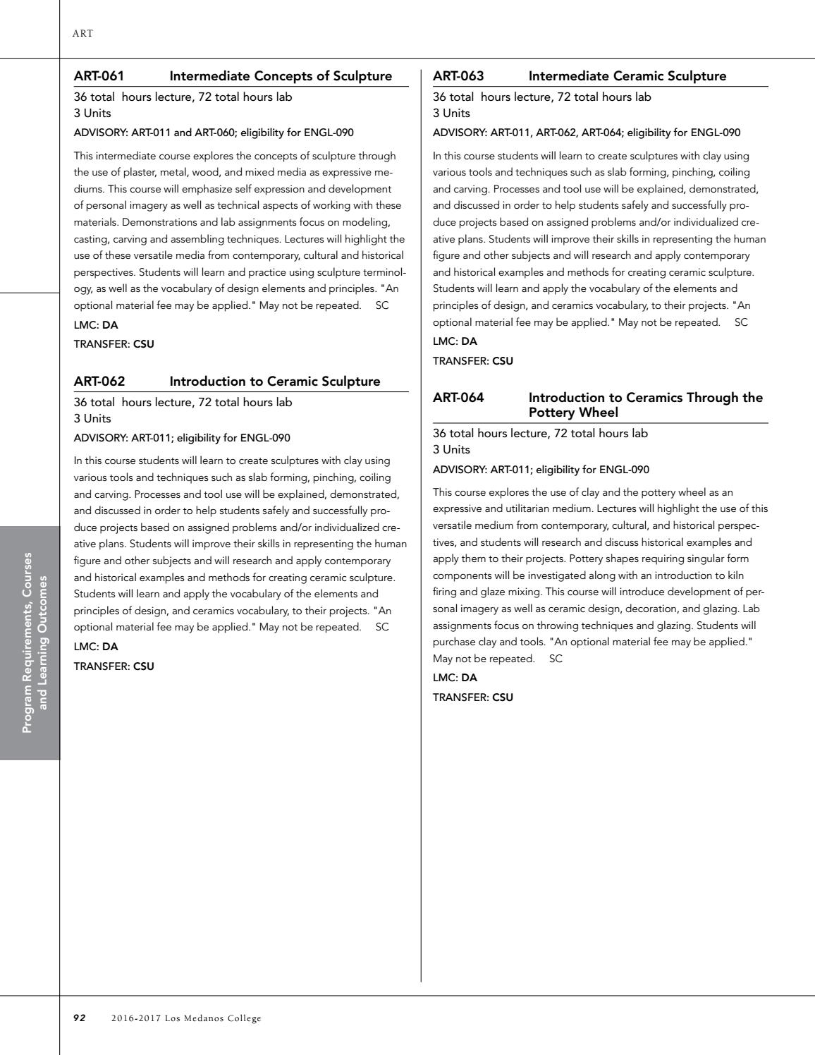 LMC 201617 College Catalog by Los Medanos College Issuu
